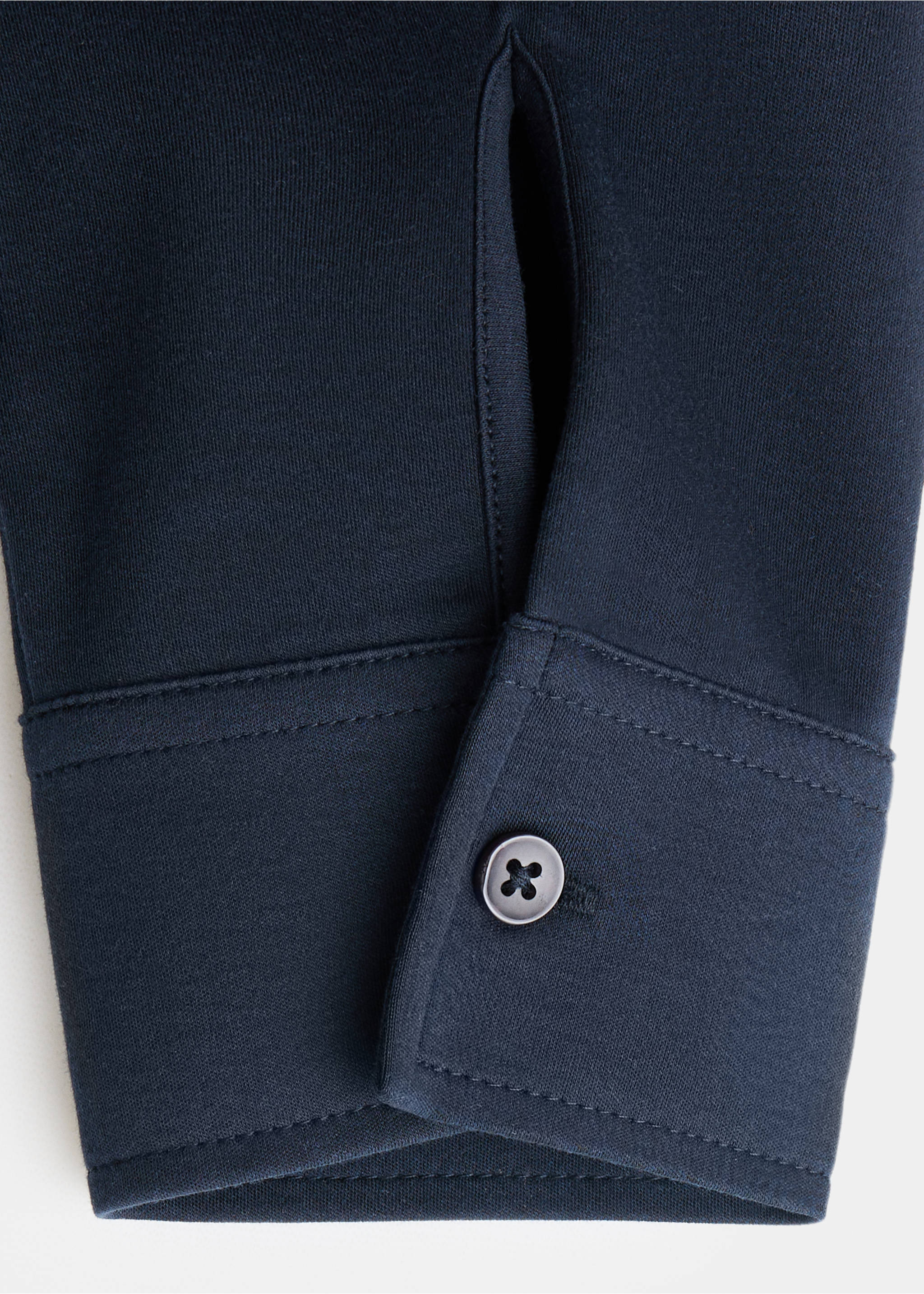 100% cotton polo shirt with contrasting detail - Details of the article 0, Navy. Ref: 37095997-00.