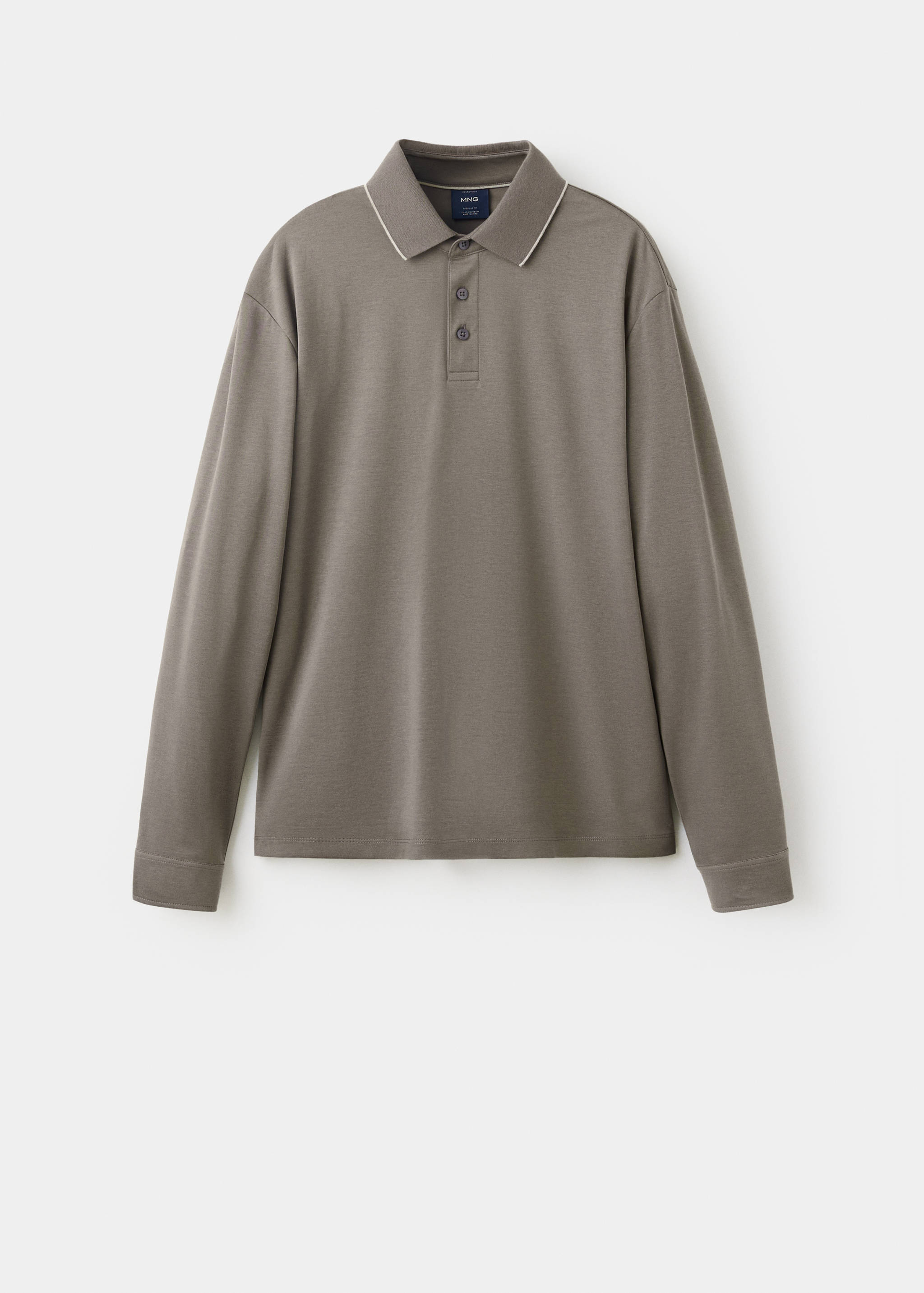 100% cotton polo shirt with contrasting detail - Article without model