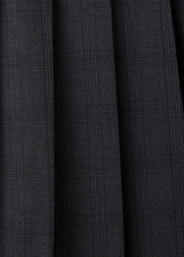 Pleated check skirt — Grey
