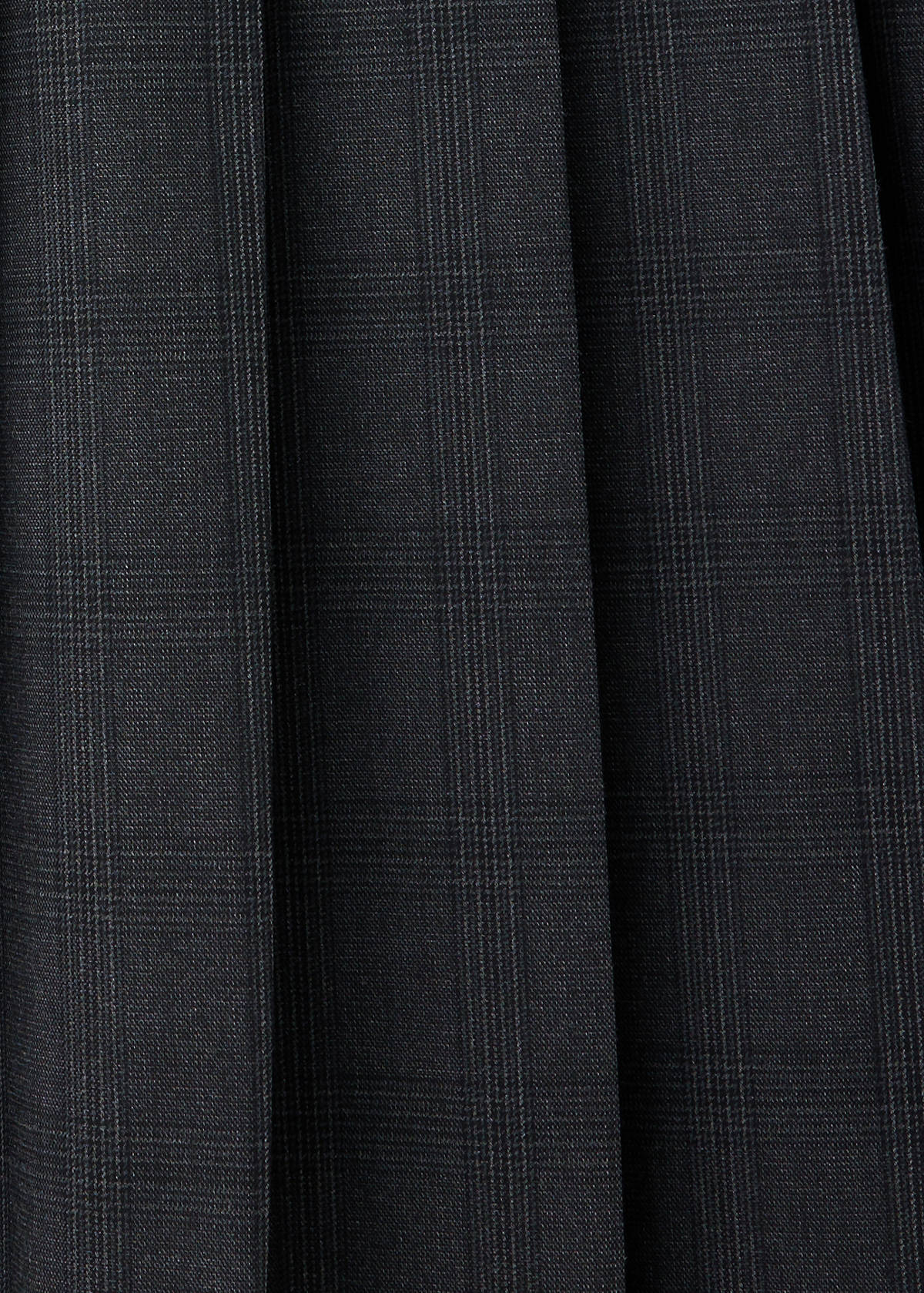 Pleated check skirt — Grey