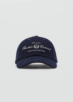 Embroidered corduroy cap — Navy 2