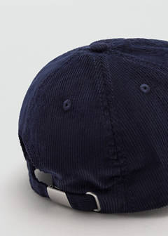 Embroidered corduroy cap — Navy 4