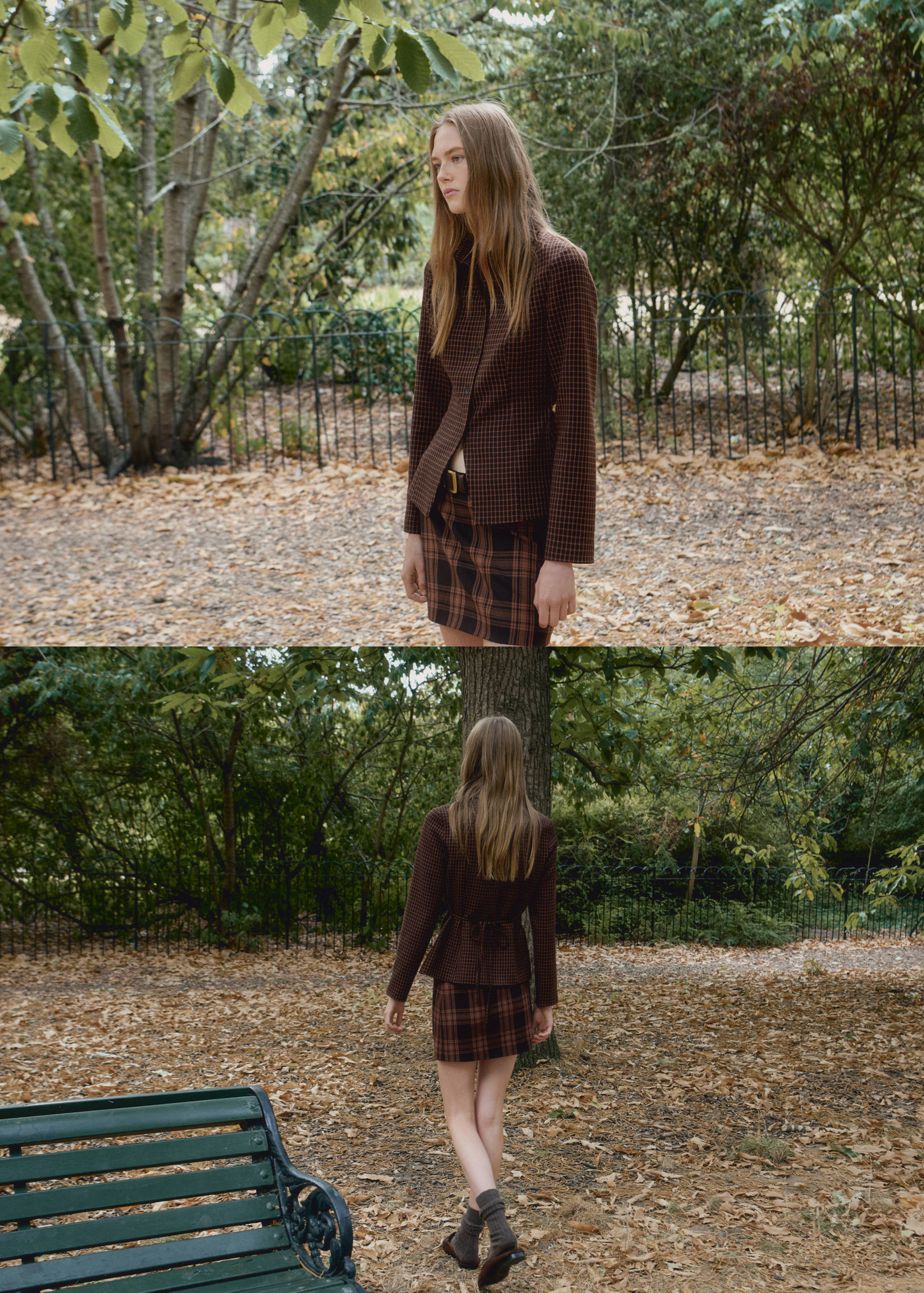 Short check skirt - Details of the article 1