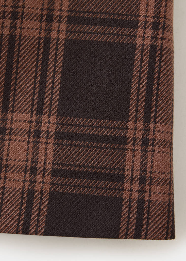 Short check skirt — Brown