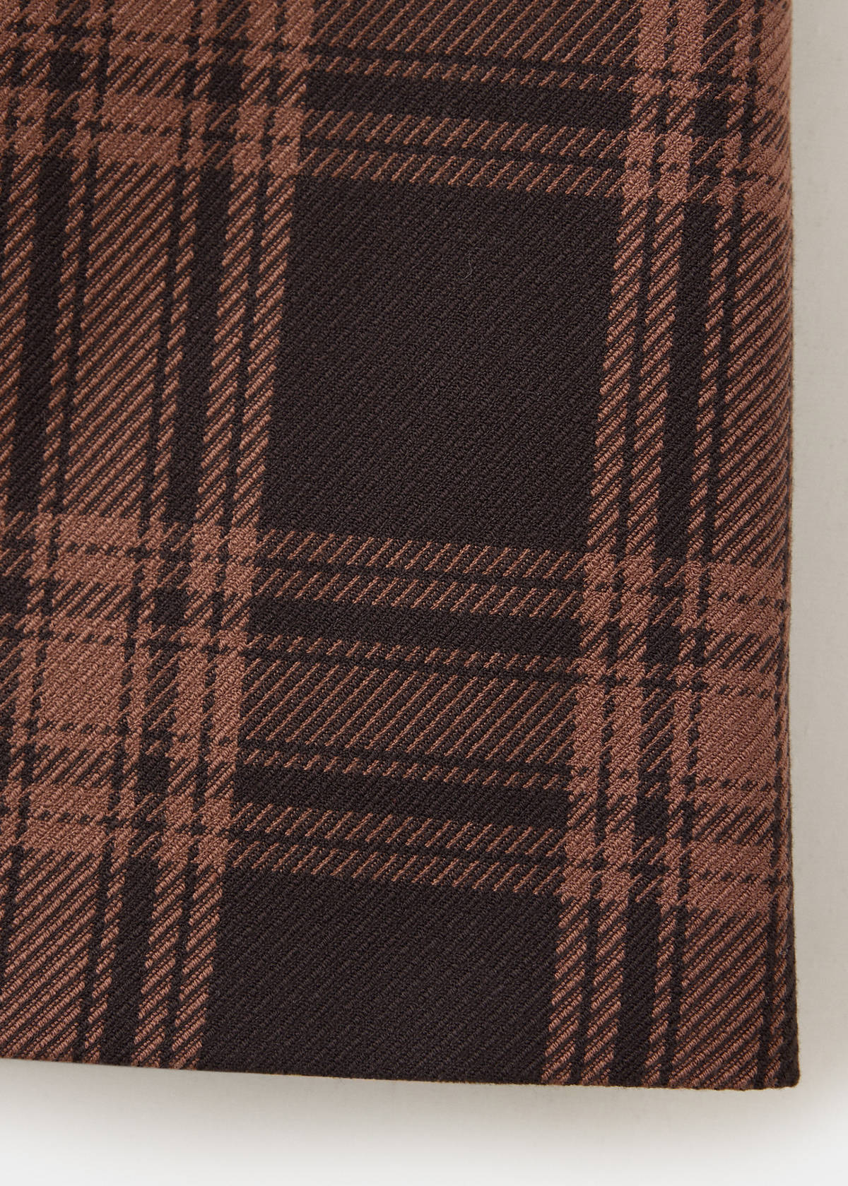 Short check skirt — Brown