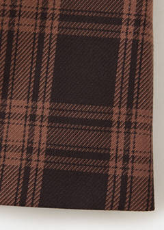 Short check skirt — Brown 6