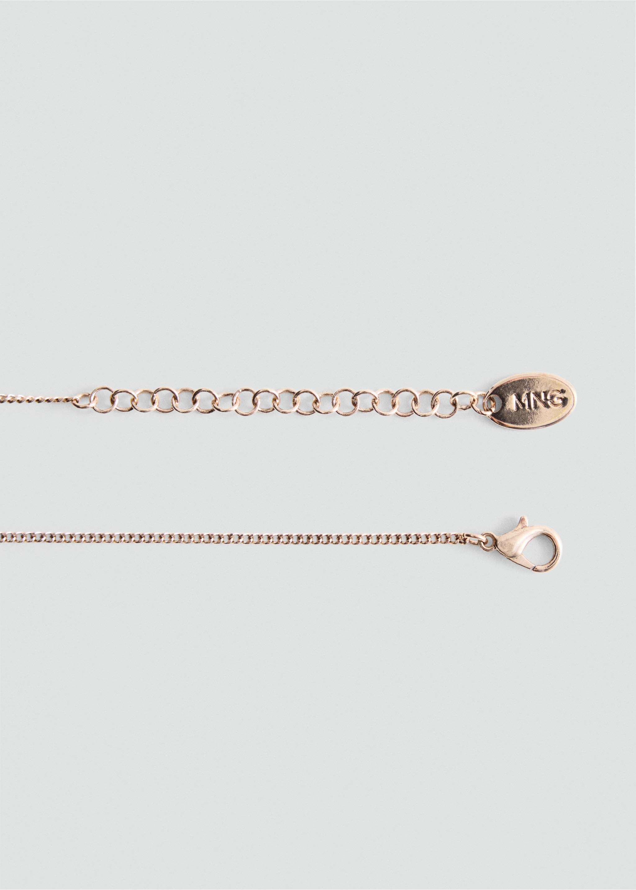 Double floral necklace - Details of the article 1, Gold. Ref: 37096005-00.