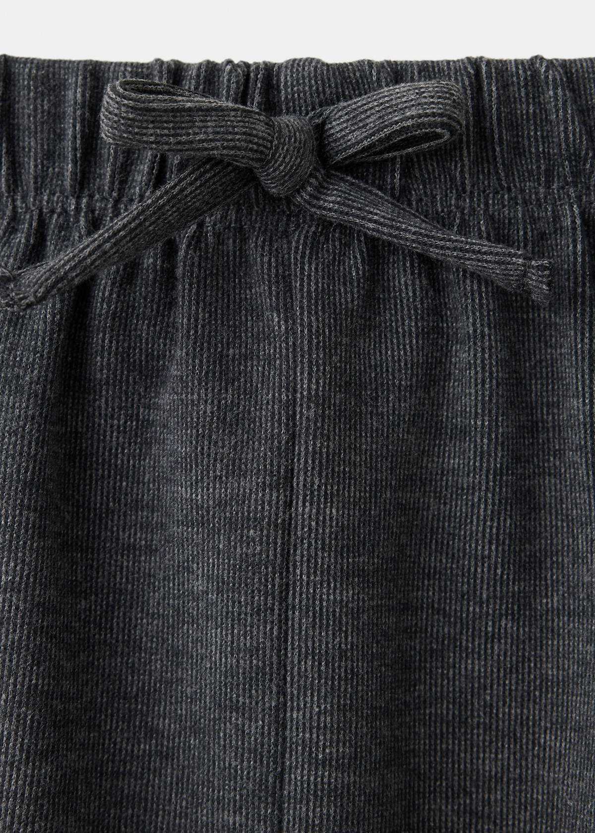 Wide-leg trousers with bow detail — Charcoal