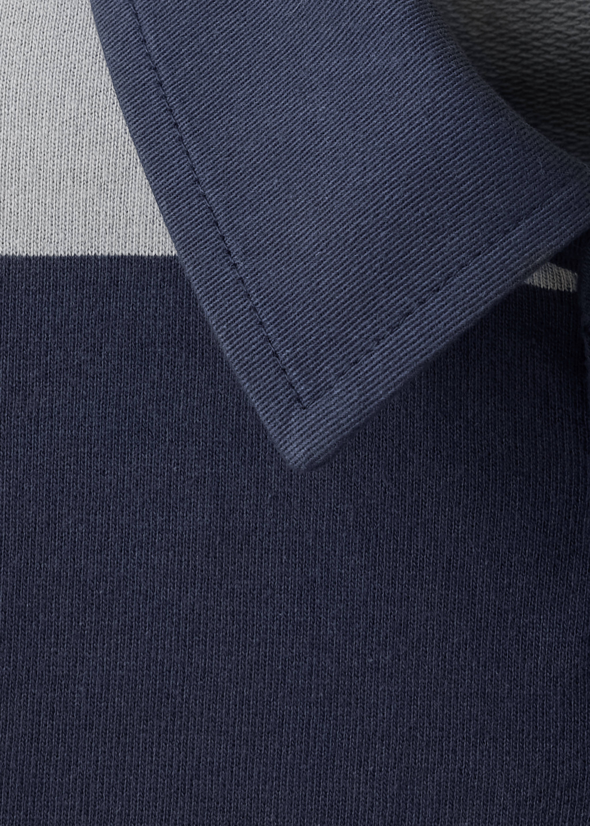 Striped polo-neck sweatshirt - Details of the article 8