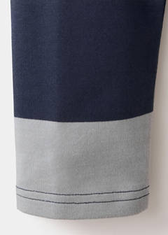 Striped polo-neck sweatshirt — Grey 7