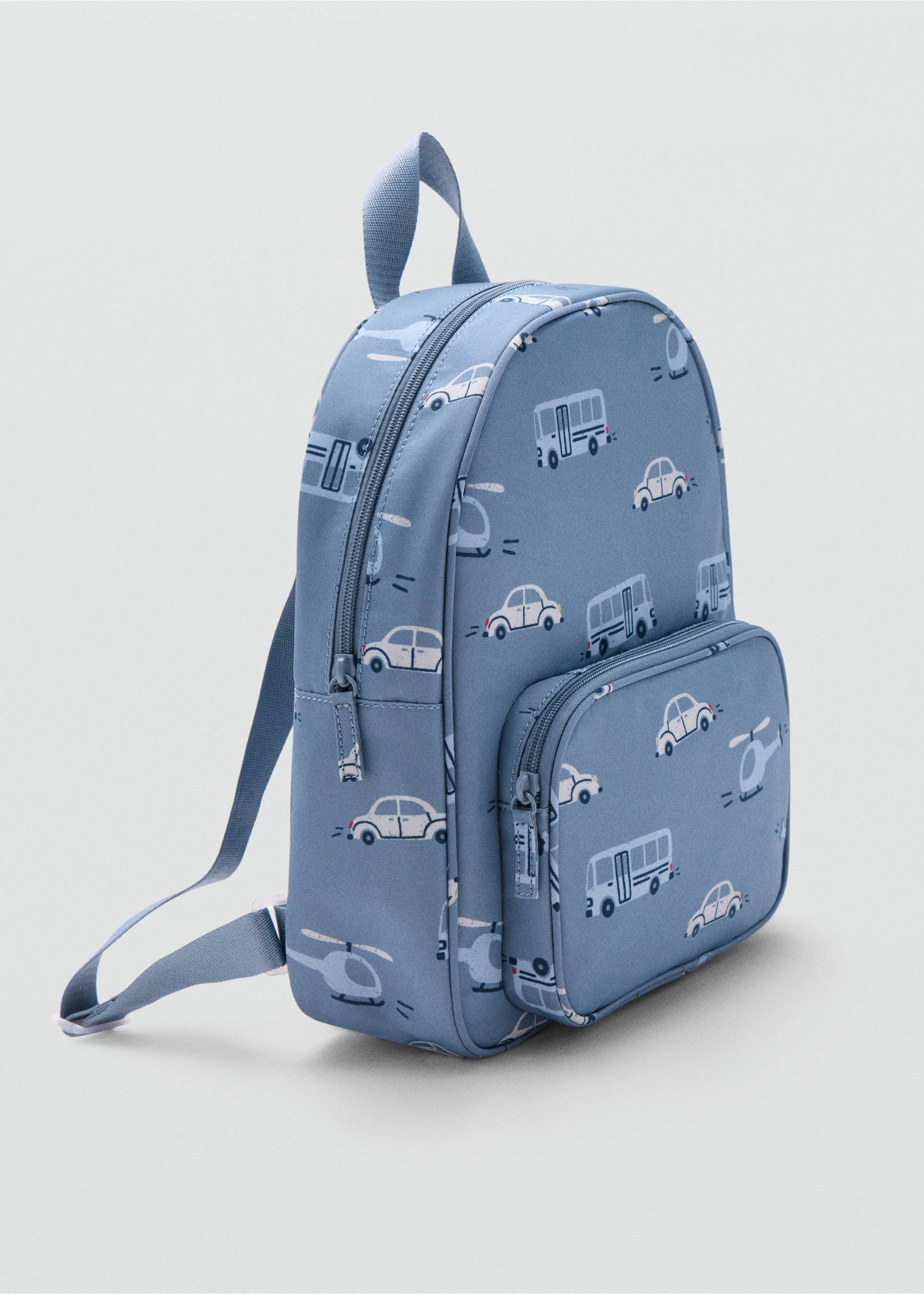 Car print rucksack - Medium plane, Blue. Ref: 37096011-00.