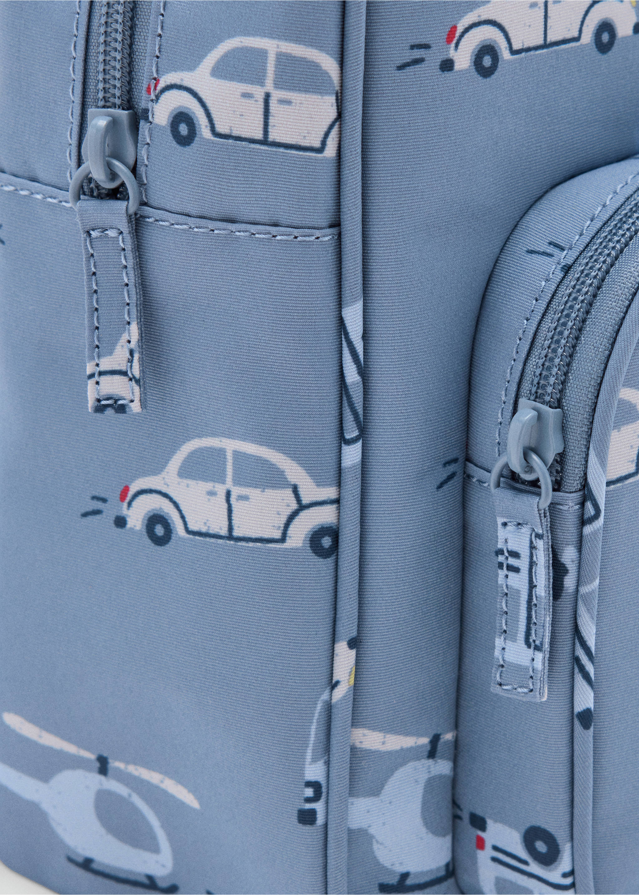 Car print rucksack - Details of the article 2, Blue. Ref: 37096011-00.