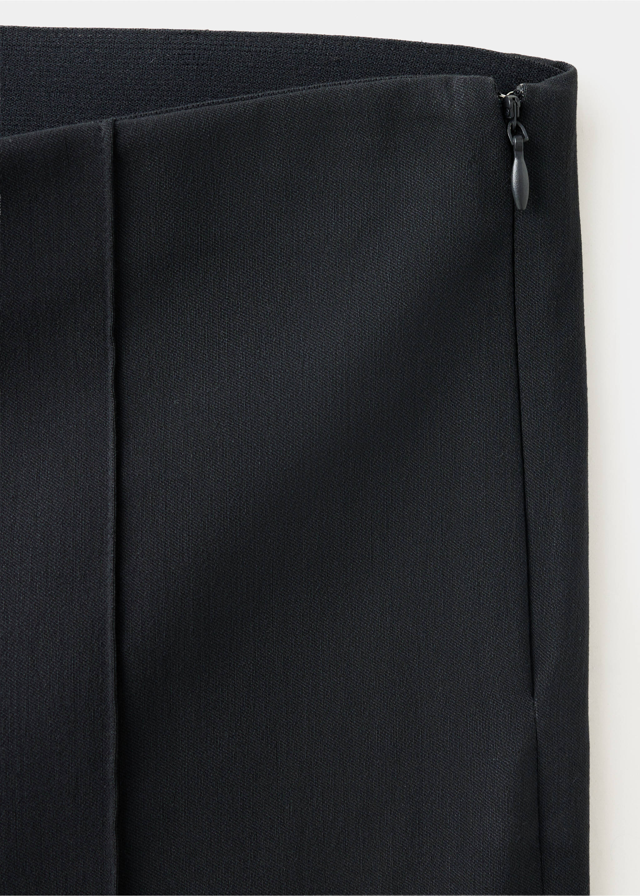High-waist crop trousers - Details of the article 8, Charcoal. Ref: 37096012-00.