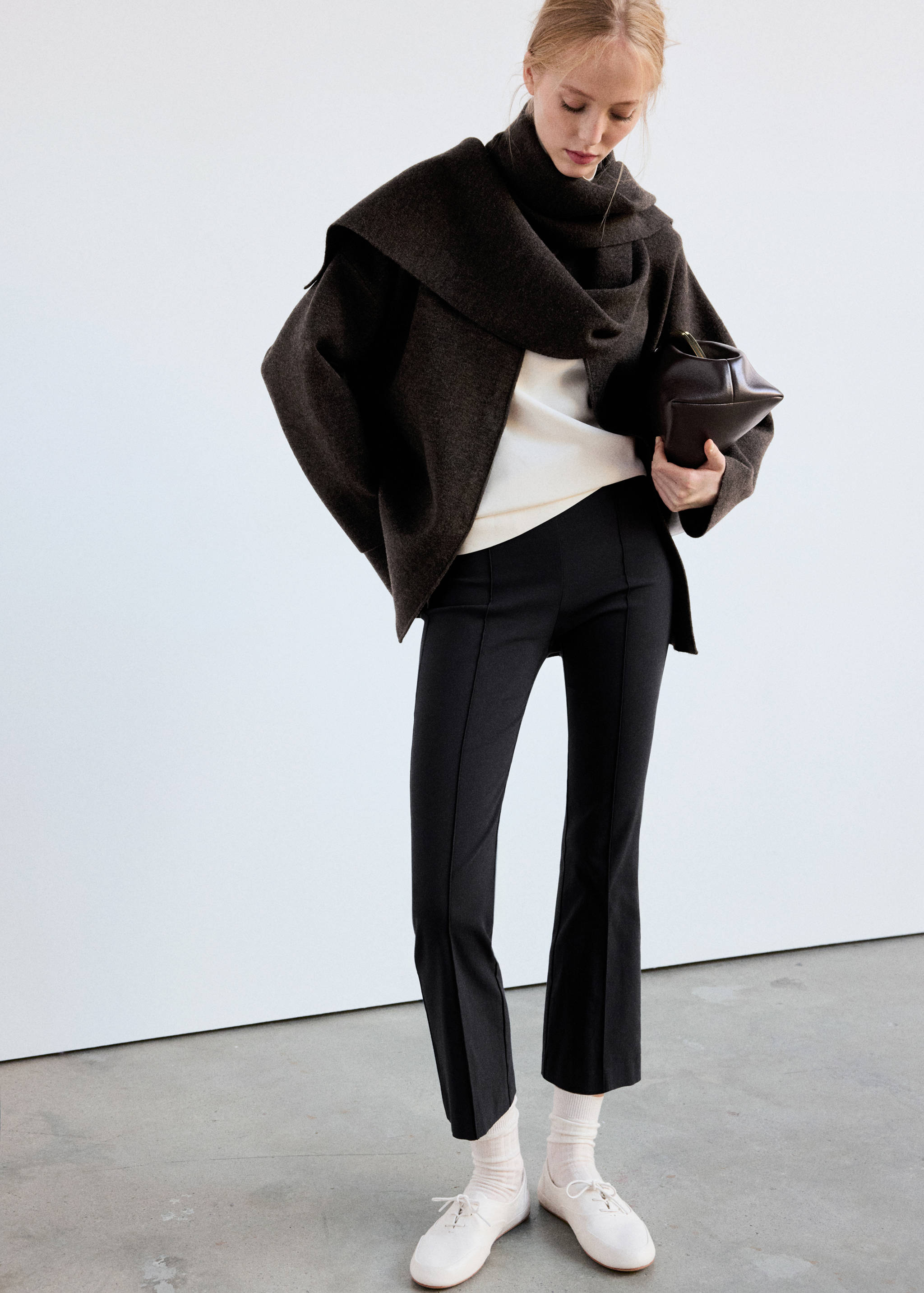 Pantalon cropped taille haute - Plan général