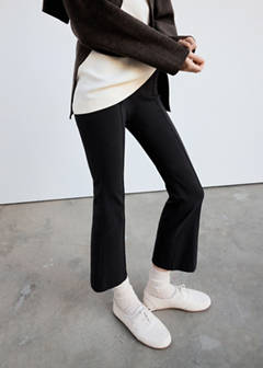 High-waist crop trousers — Charcoal 11