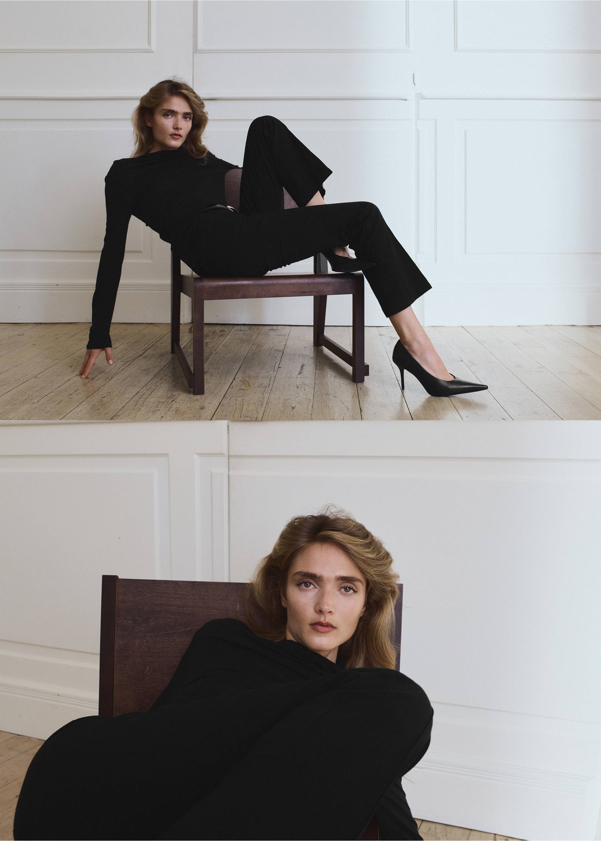 High-waist crop trousers - Medium plane, Black. Ref: 37096012-00.