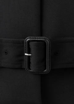 Shirt-collar jacket with belt — Black 6