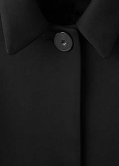 Shirt-collar jacket with belt — Black 7