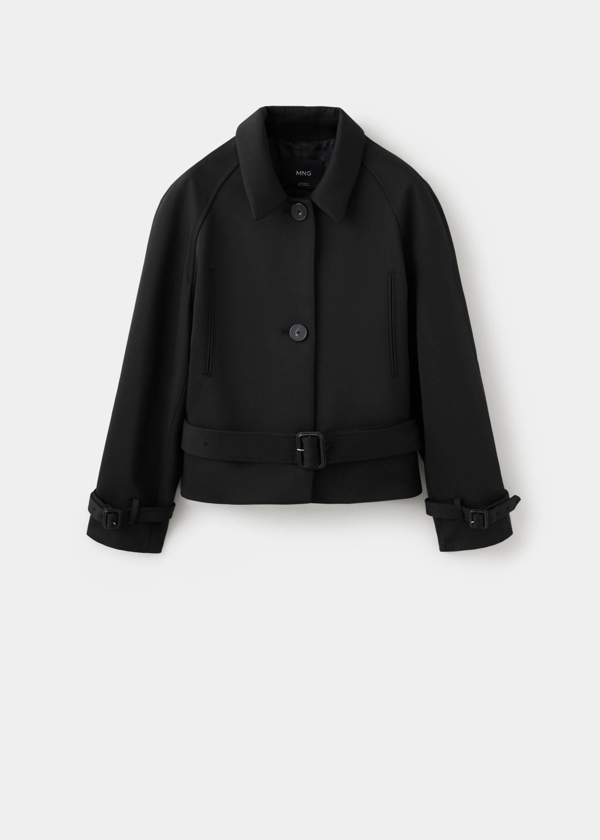 Jacke mit Hemdkragen und Gürtel - Artikel ohne Model