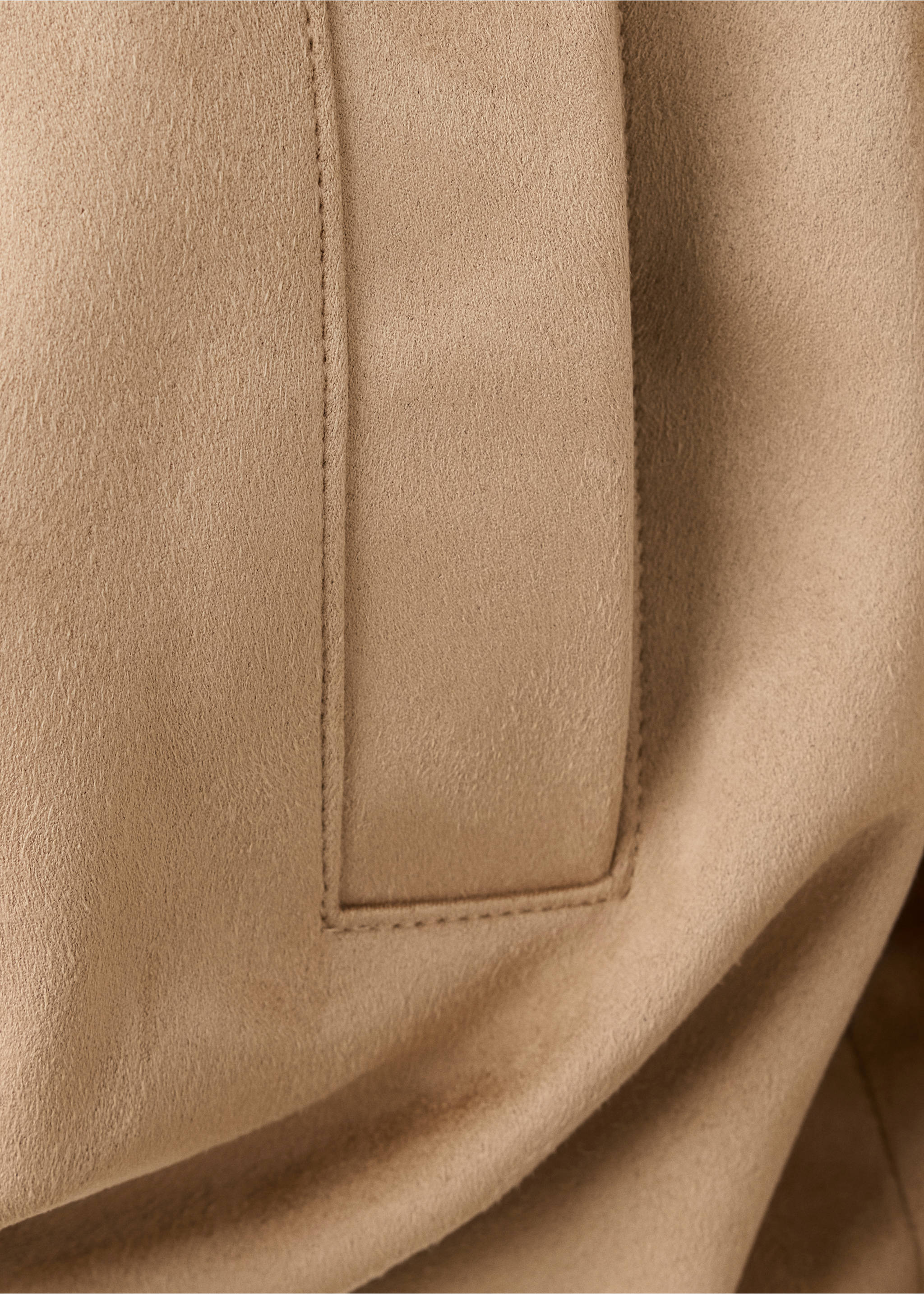 Balloon jacket with suede effect - Details of the article 0, Tobacco Brown. Ref: 37096320-00.