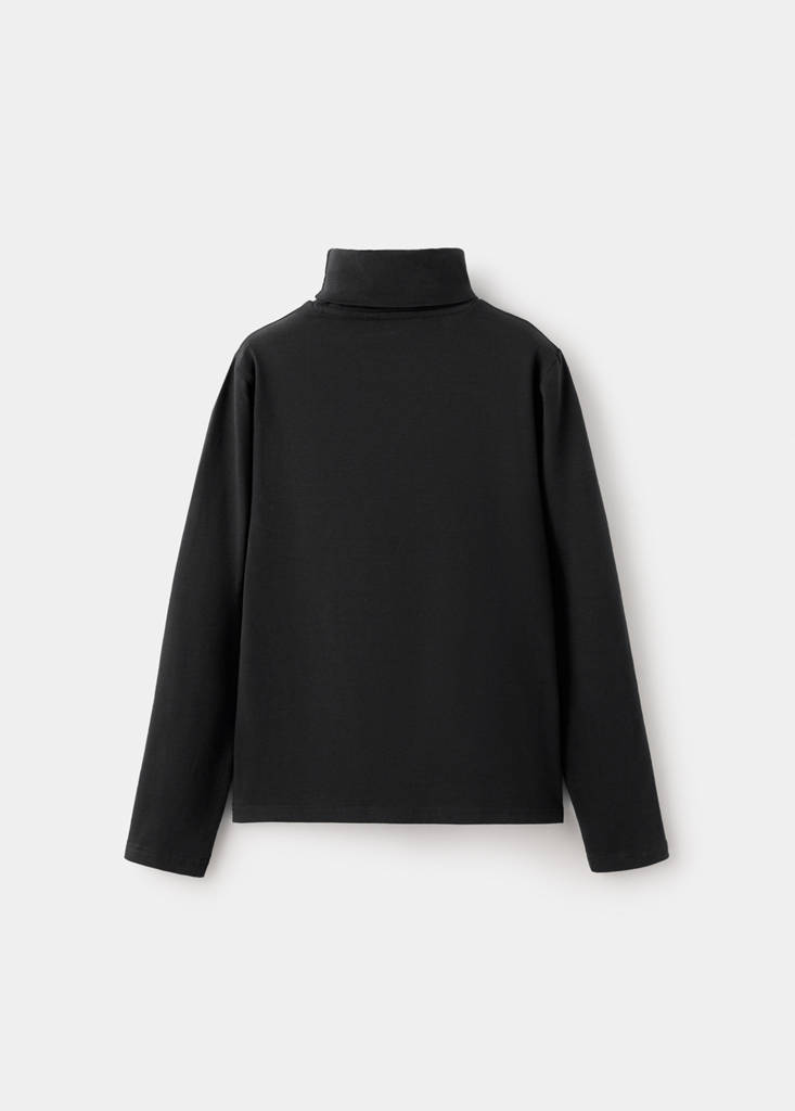 Cotton T-shirt turtleneck