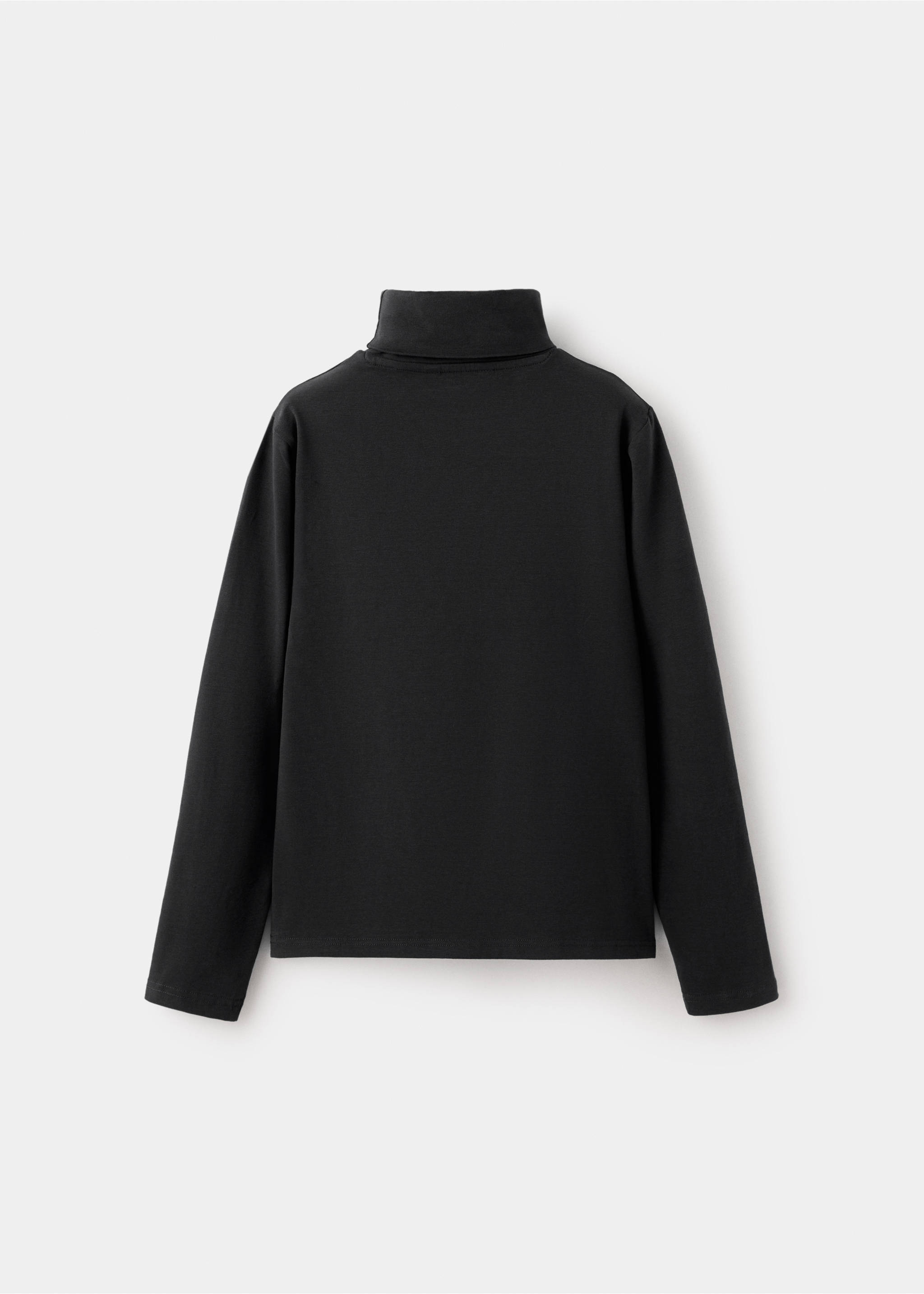 Cotton T-shirt turtleneck - Reverse of the article, Black. Ref: 37096322-00.