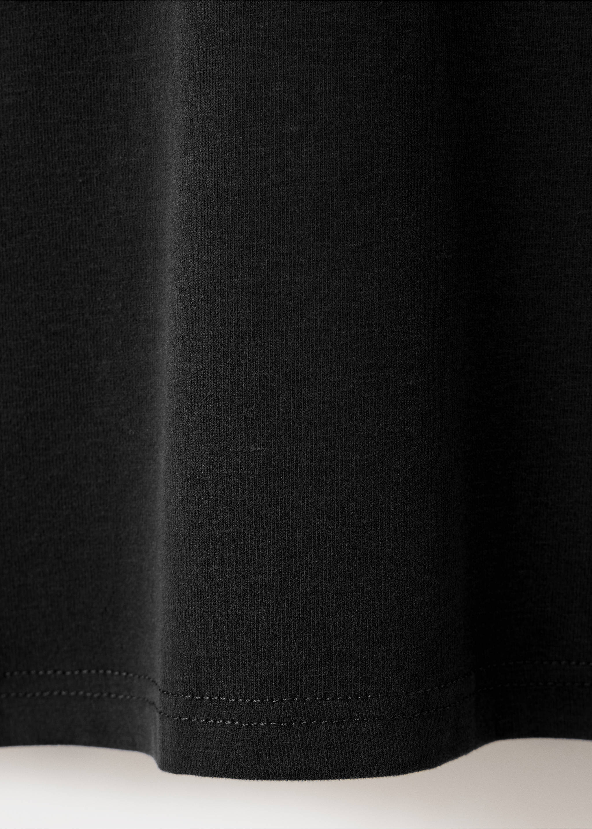 Cotton T-shirt turtleneck - Details of the article 0, Black. Ref: 37096322-00.