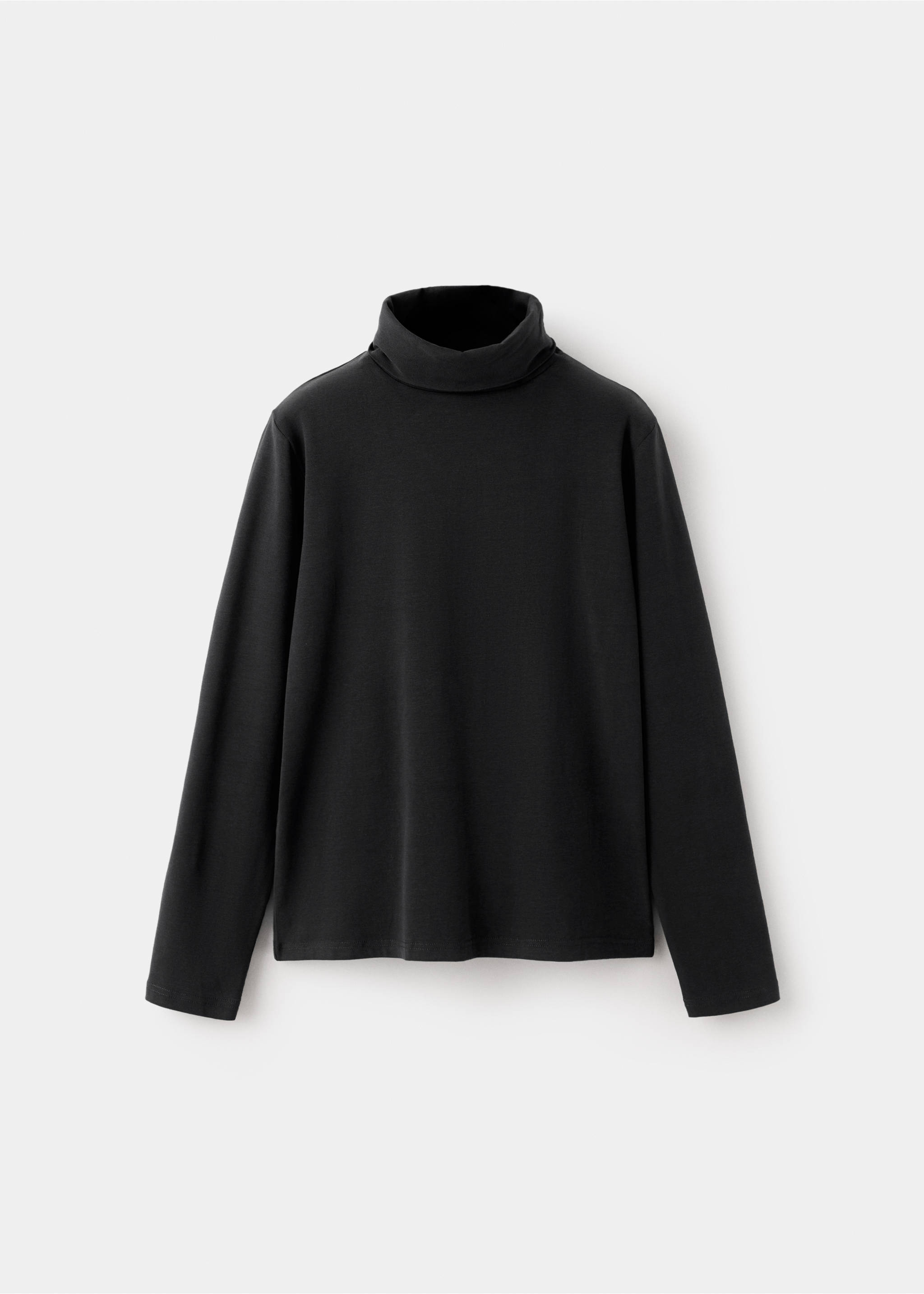Cotton T-shirt turtleneck - Article without model, Black. Ref: 37096322-00.