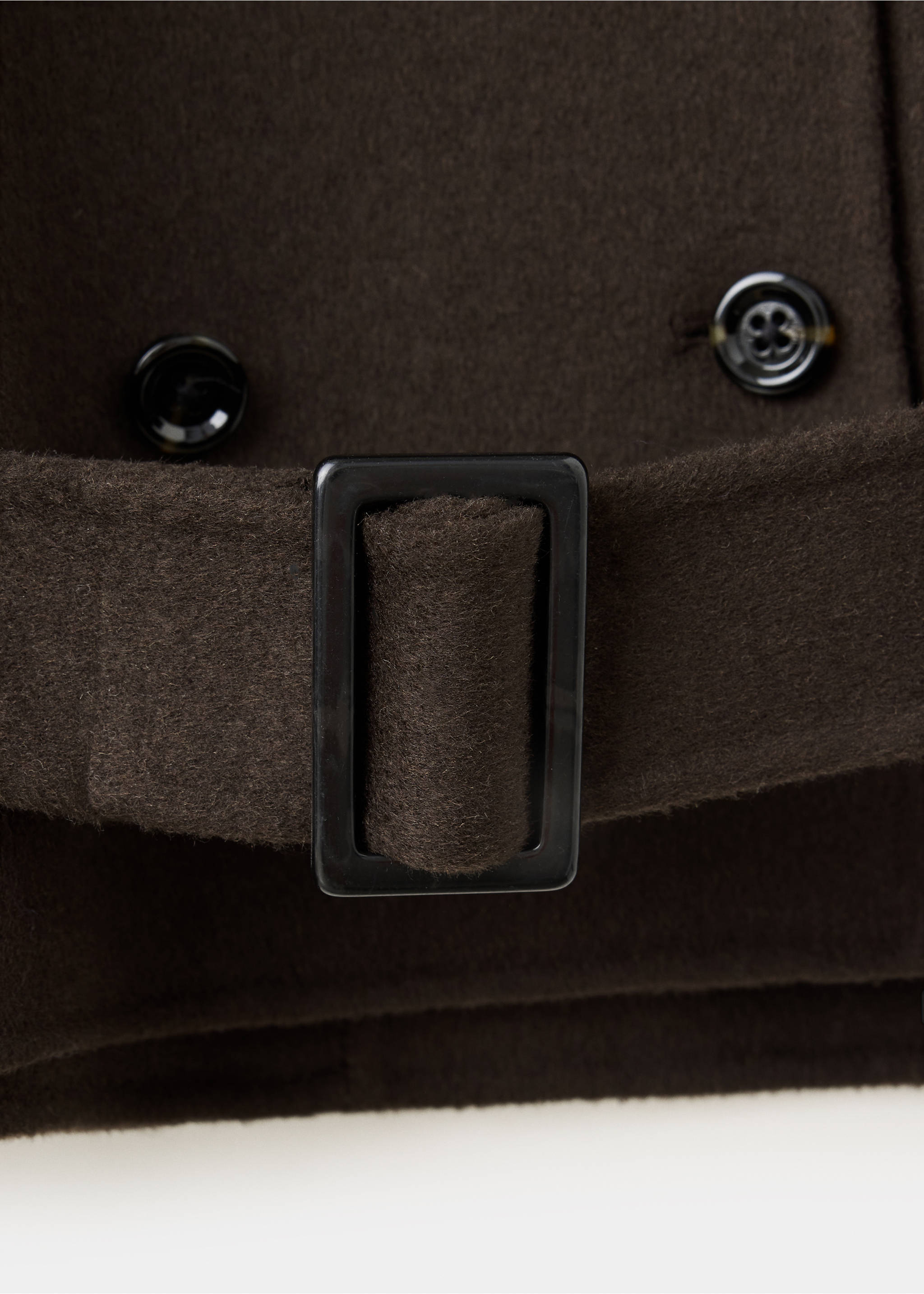 Double-breasted wool jacket - Details of the article 0, Chocolate. Ref: 37096325-00.