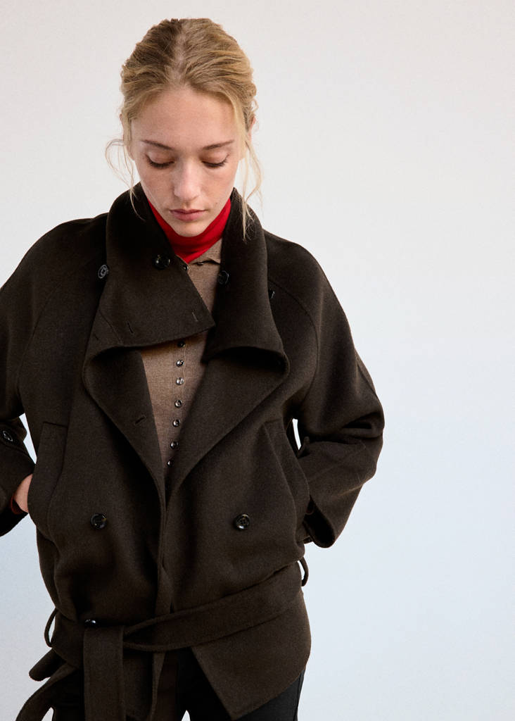 Double-breasted wool jacket by Mango