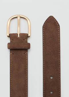Suede leather belt — Brown 3