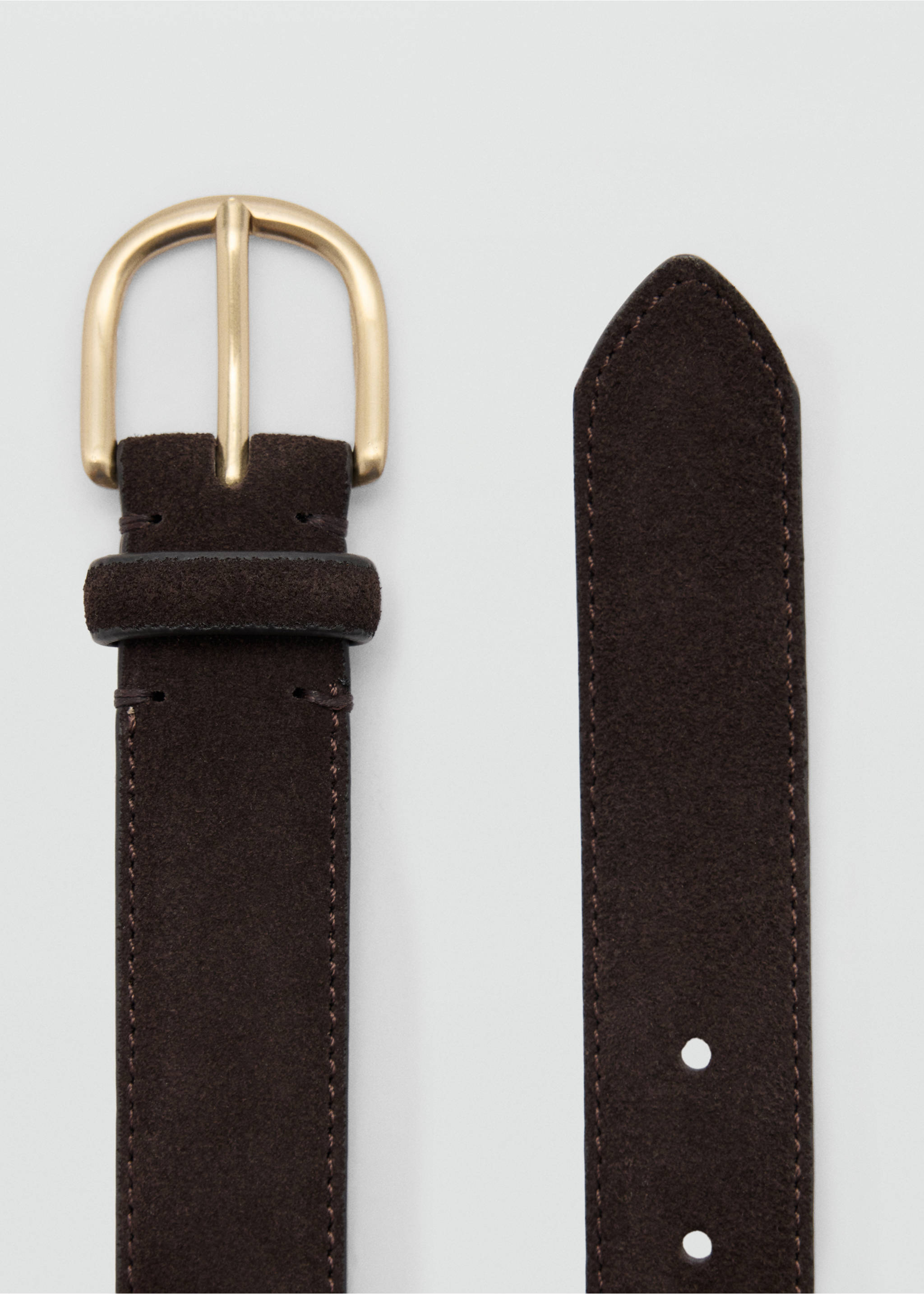 皮带 .-- suede2 - null, 巧克力色. Ref: 37096326-00.