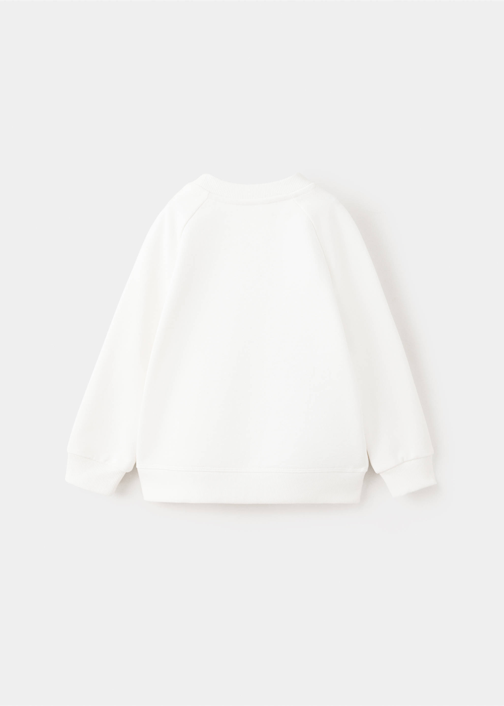 Sweatshirt oversized com desenho em relevo - Verso do artigo, Branco-pérola. Ref: 37096327-00.
