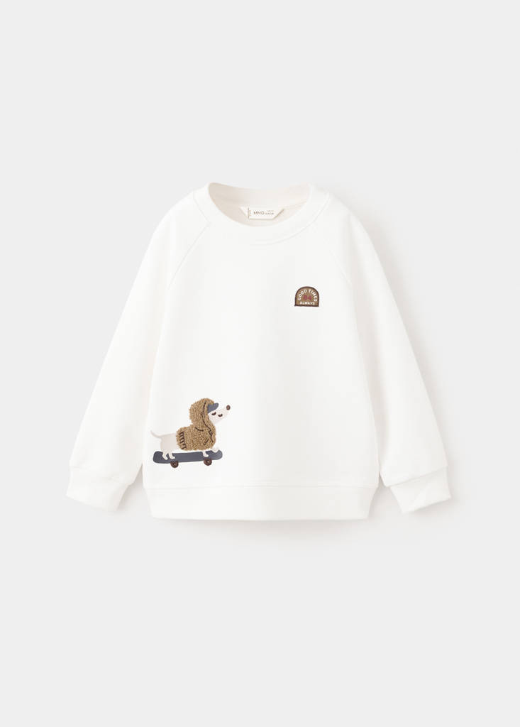 Oversized sweatshirt with embossed pattern — Off White