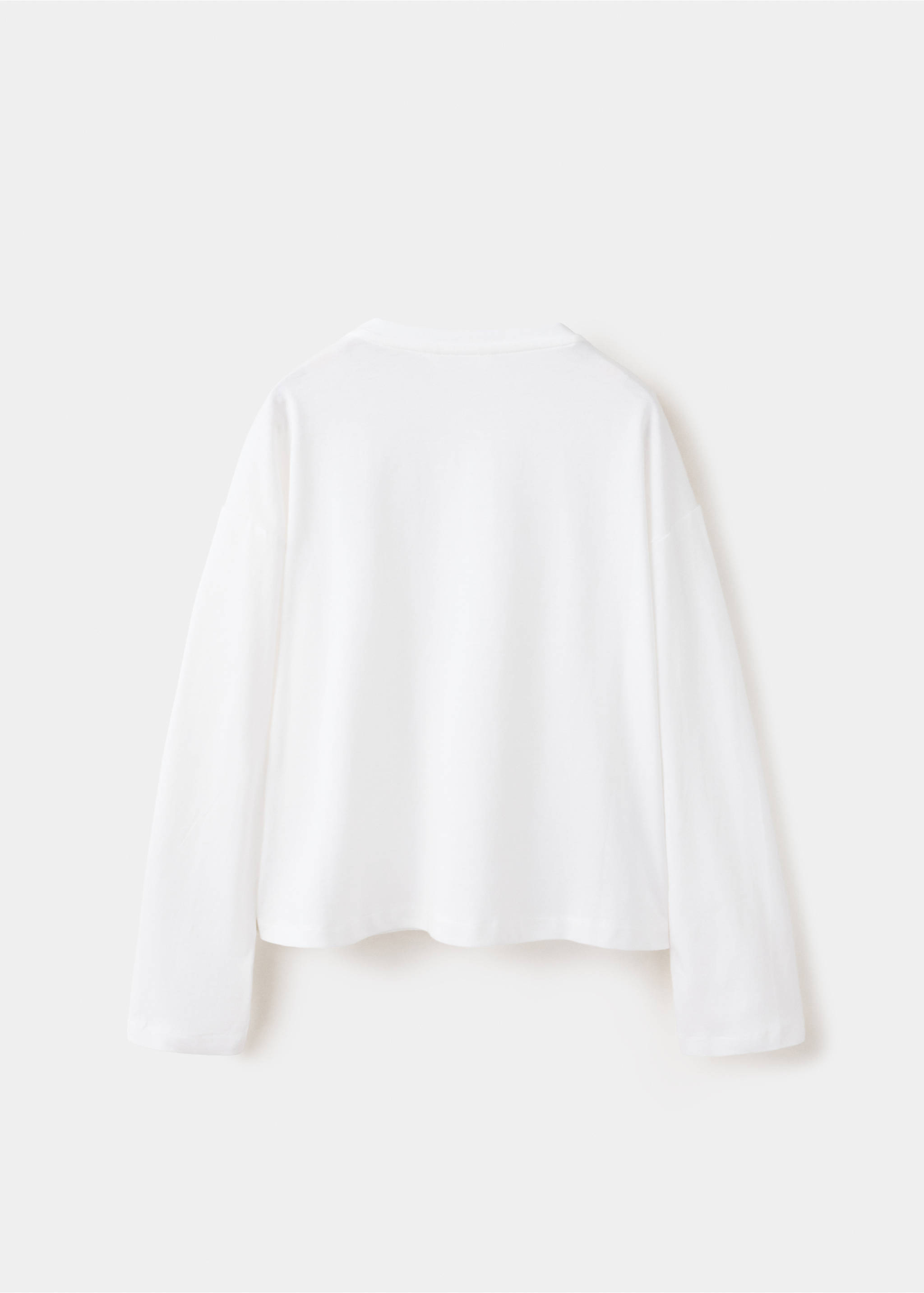 Relaxed fit T-shirt with pleat detail - Reverse of the article, Off White. Ref: 37096329-00.