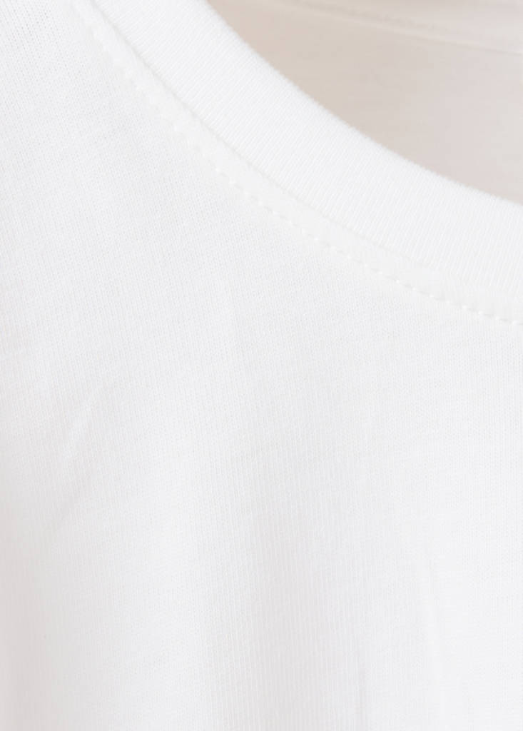 Relaxed fit T-shirt with pleat detail — Off White