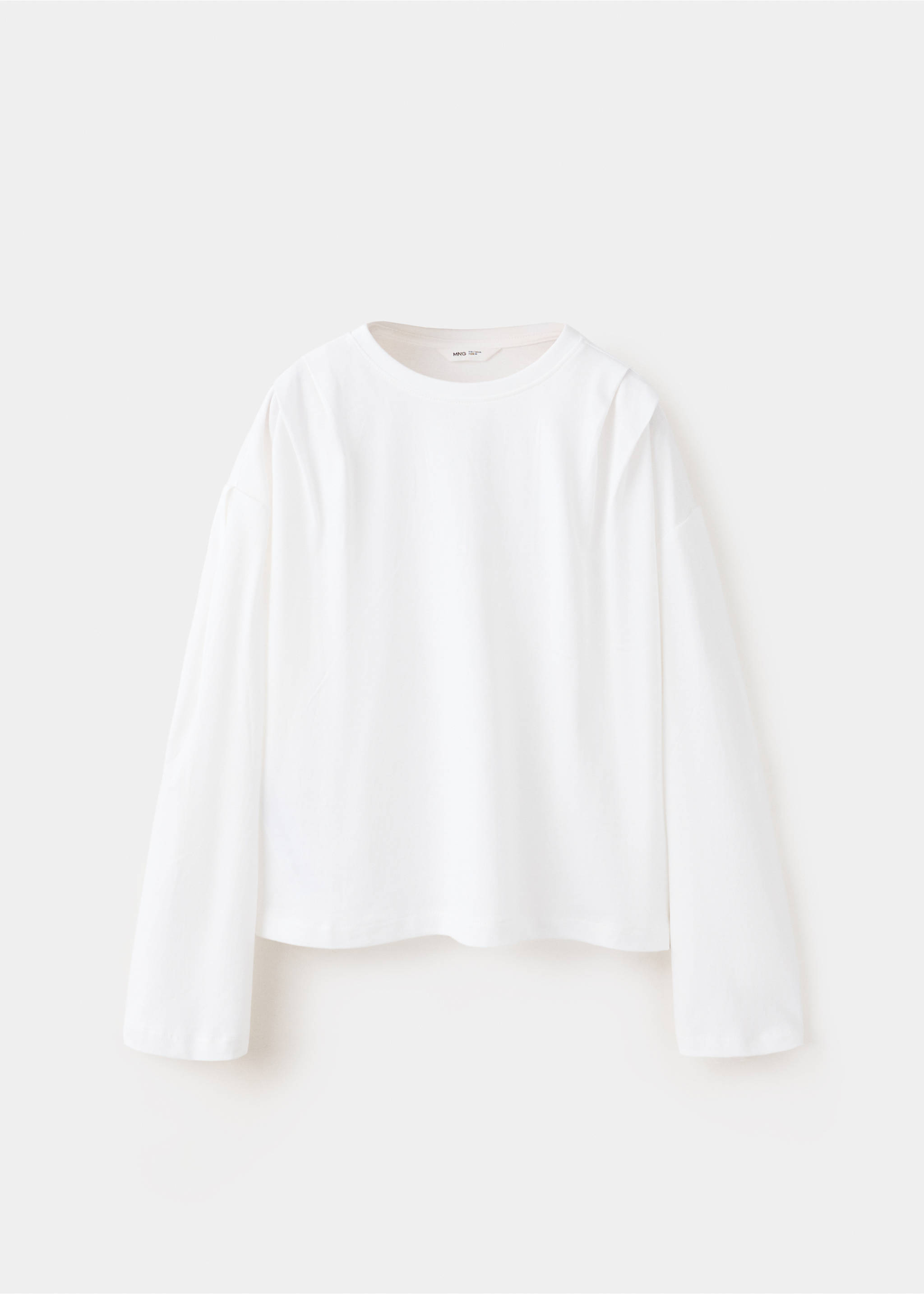 Relaxed fit T-shirt with pleat detail - Article without model, Off White. Ref: 37096329-00.