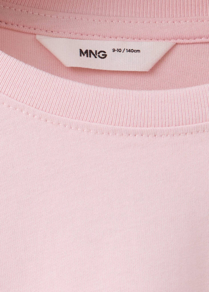 Relaxed fit T-shirt with pleat detail — Pink