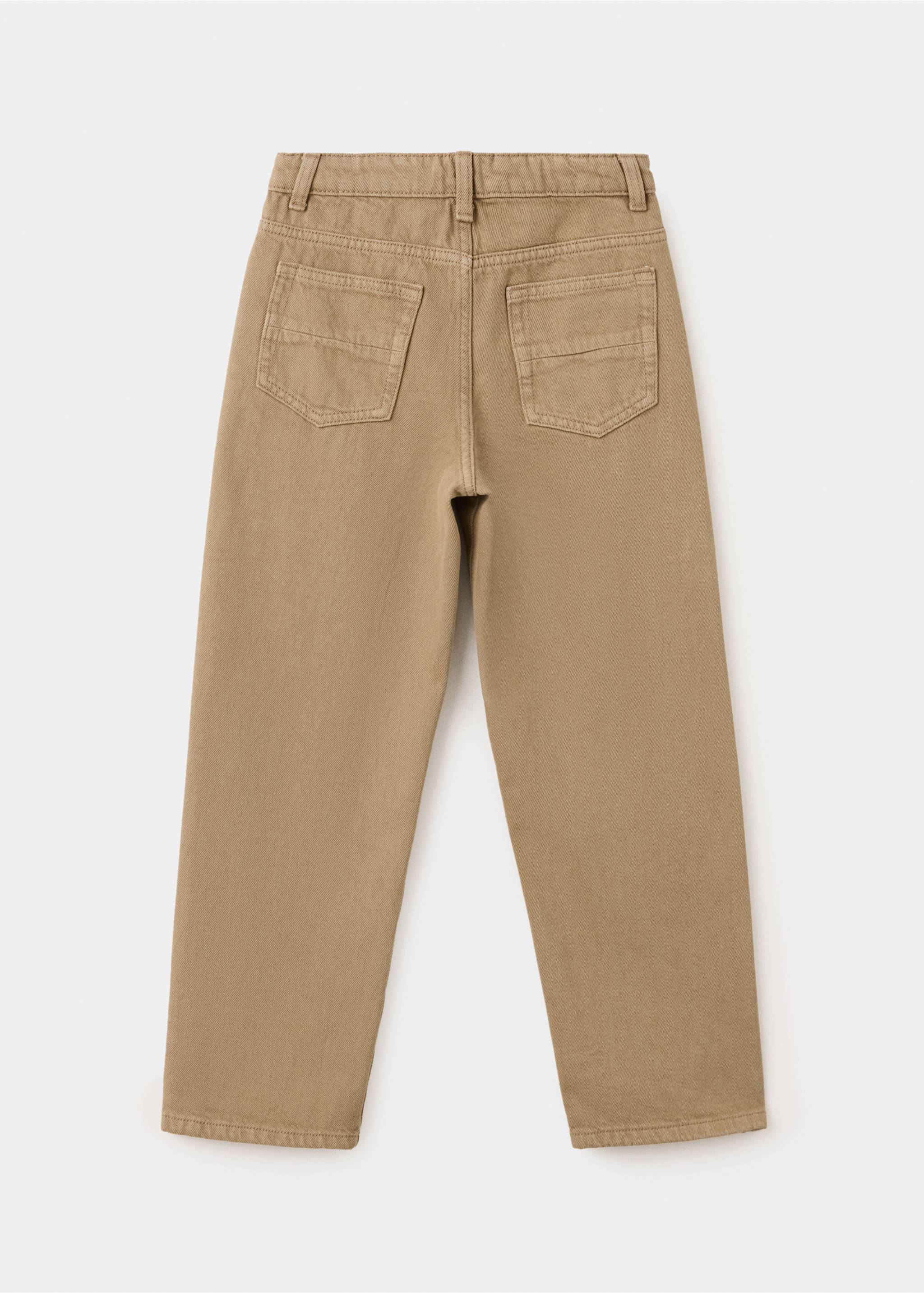 Mid-rise straight jeans - Reverse of the article, Brown. Ref: 37096330-00.