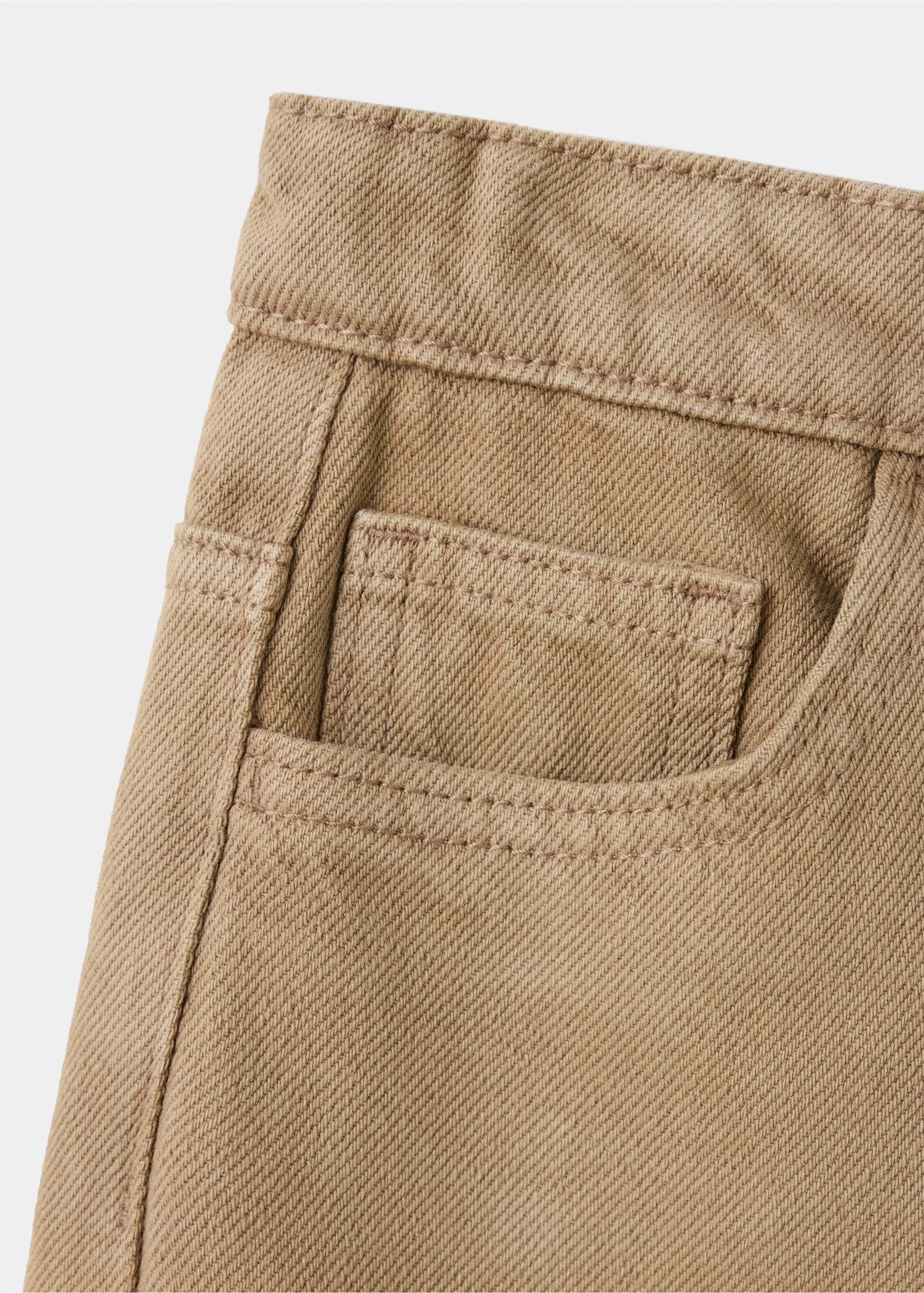 Mid-rise straight jeans - Details of the article 0, Brown. Ref: 37096330-00.