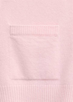 Wool V-neck cardigan — Pastel Pink 7