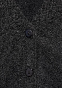 Wool V-neck cardigan — Charcoal 5