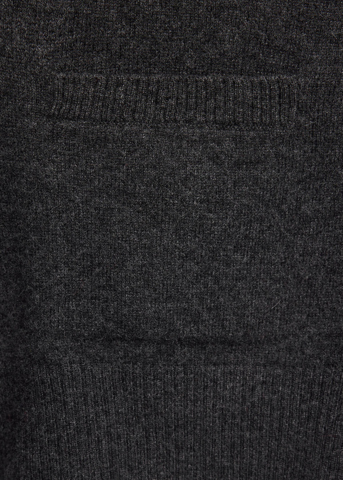 Wool V-neck cardigan — Charcoal