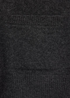 Wool V-neck cardigan — Charcoal 6