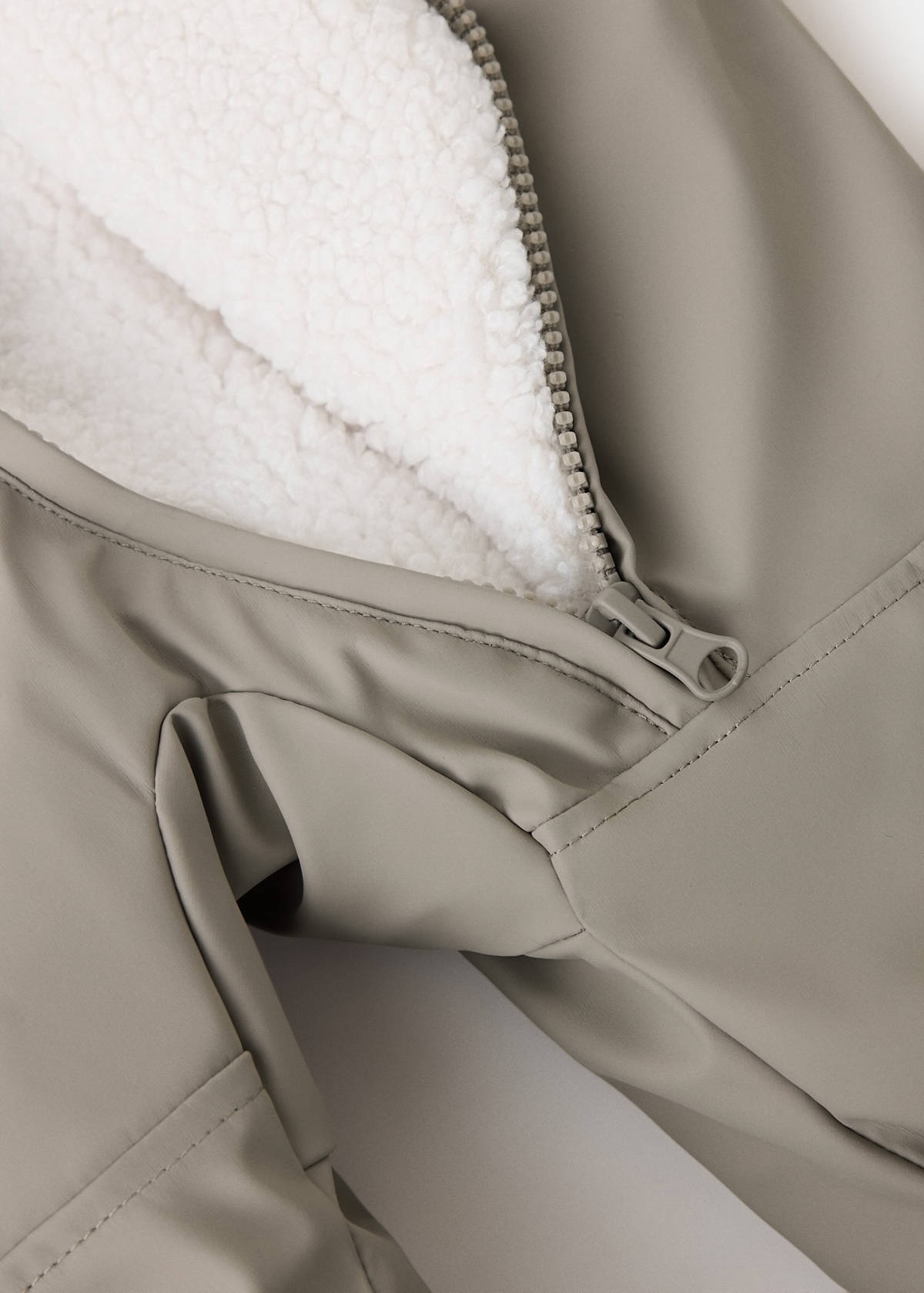 Water-repellent padded sweatshirt — Medium Brown