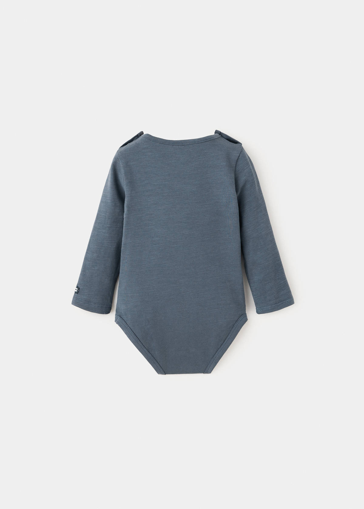 Cotton bodysuit with printed detail — Indigo Blue
