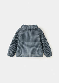 Check cotton shirt — Petrol Blue 4