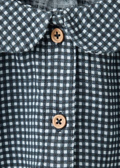 Check cotton shirt — Petrol Blue 3
