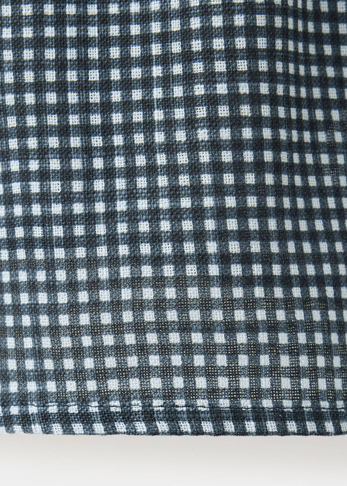 Check cotton shirt — Petrol Blue