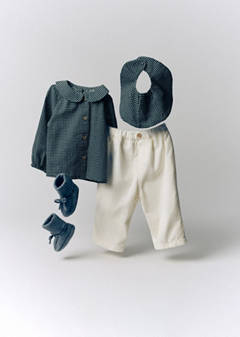 Check cotton shirt — Petrol Blue 1
